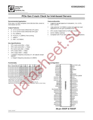 ICS932S422CFLFT datasheet  
